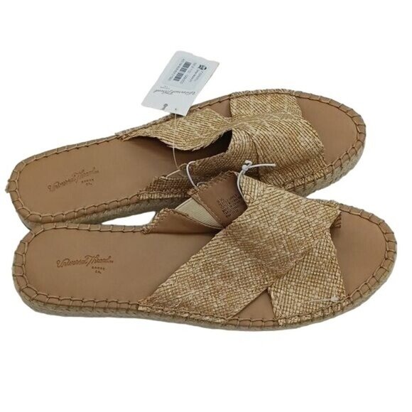 Universal Thread Sandals Crossband Natural Woven Sonya Womens Size 9.5 - Picture 2 of 4
